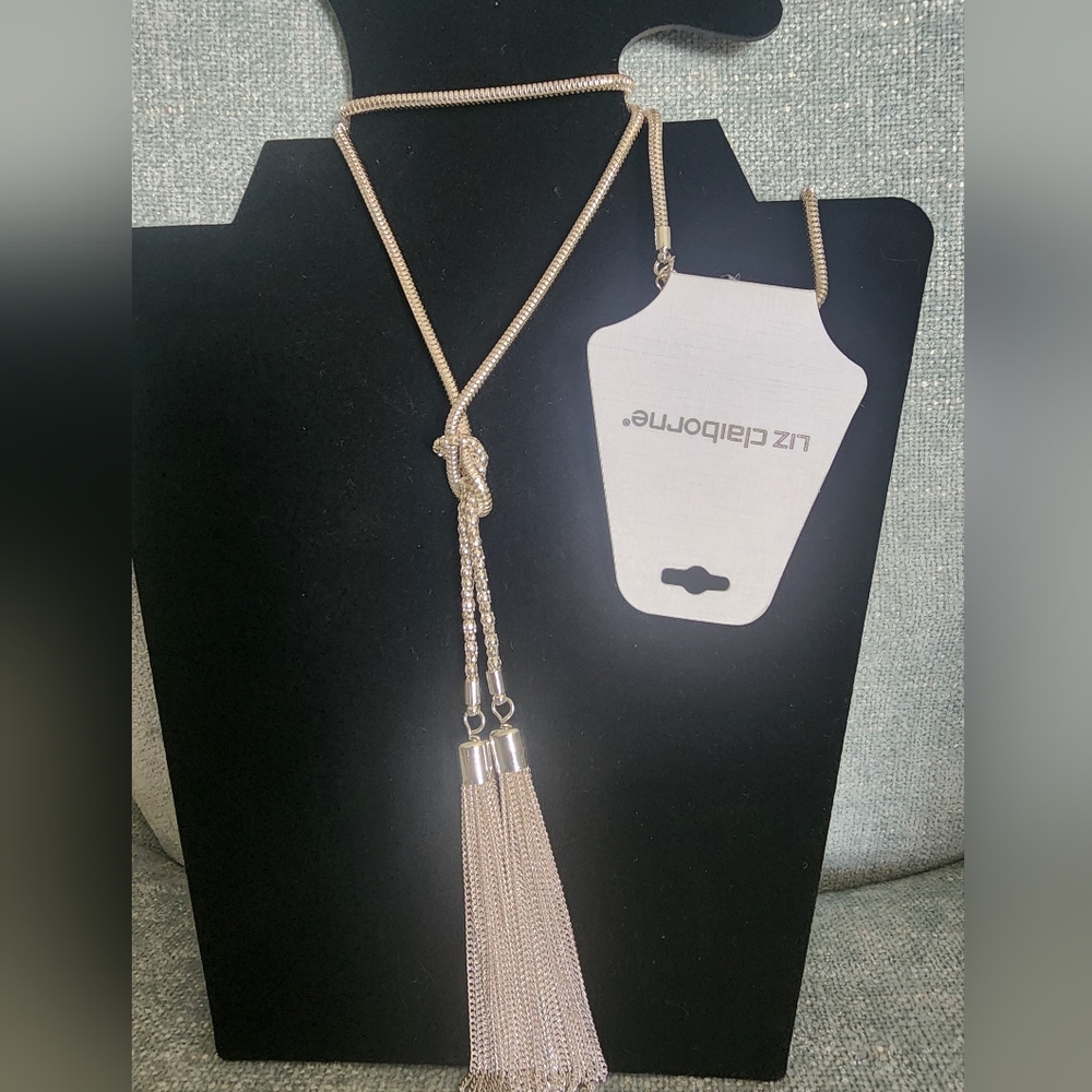 Liz Claiborne Silver Tower neclace. NWT